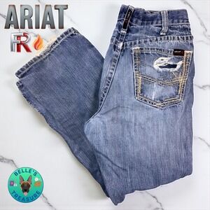 Ariat Jeans Mens‎ 35x29 FR Fire Flame Retardant M4 Low Rise Boot Cut Distressed